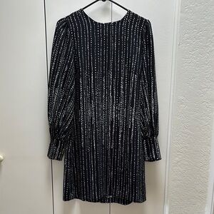 H&M Black with White Print Dress
